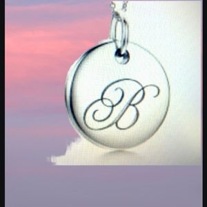 NEW Tiffany Notes- B Alphabet disc charm pendant